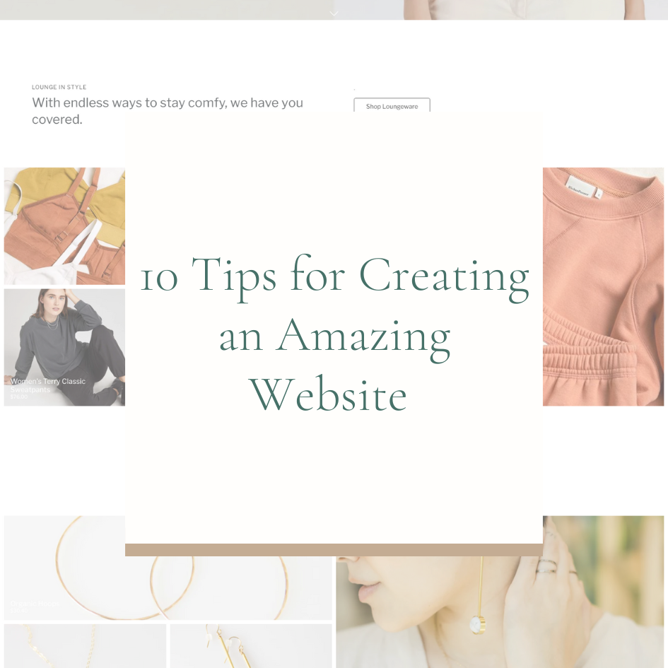 An infographic displaying 10 tips for creating an visually appealing and user-friendly website.