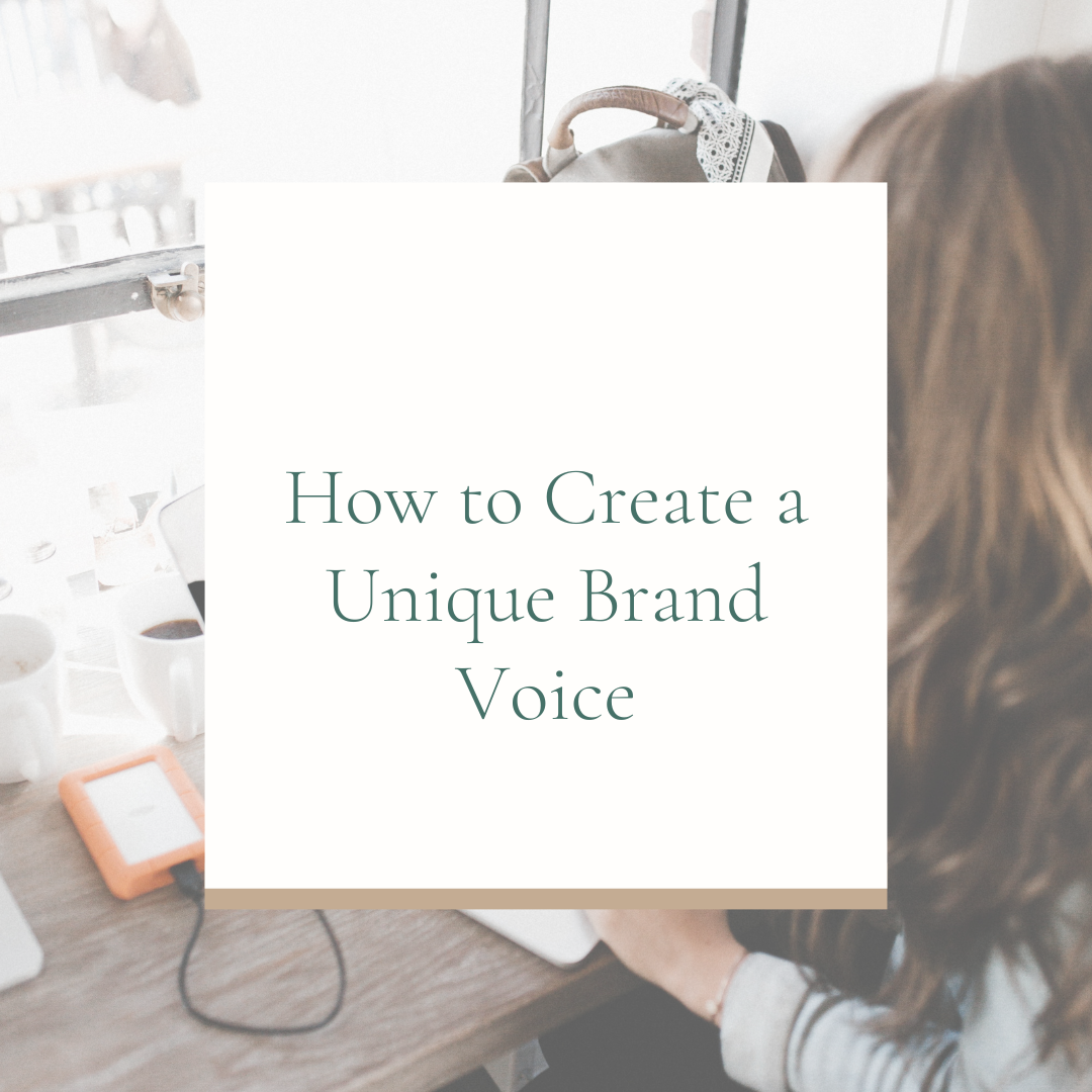 Tips for creating a unique brand voice: person typing on computer